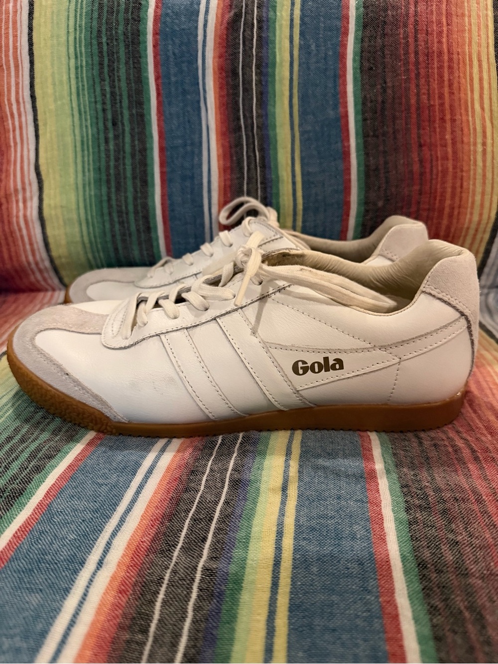 Gola Women’s White Leather Sneakers Gum Sole